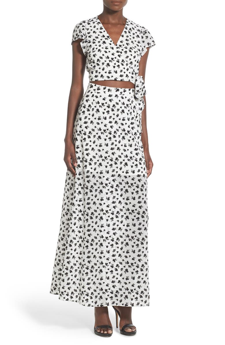 Leith Floral Print Maxi Skirt, Alternate, color,