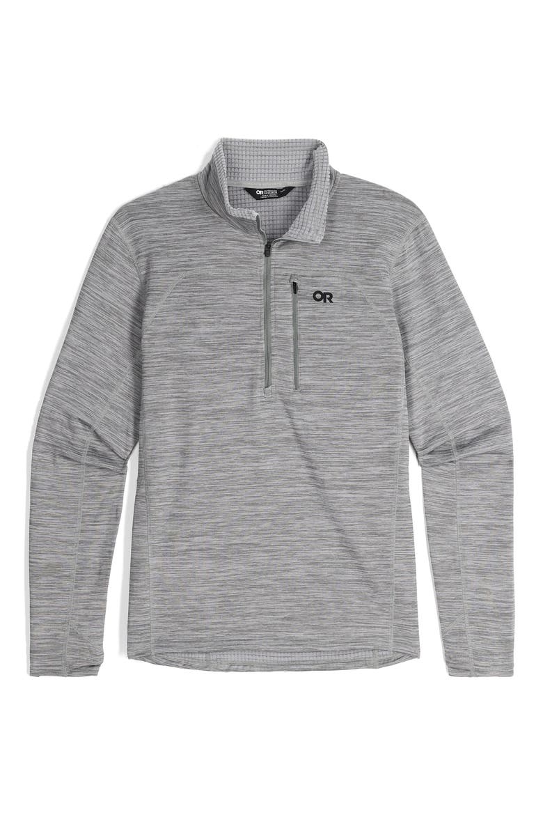 Vigor Half Zip Fleece Pullover, Alternate, color, GREY HEATHER