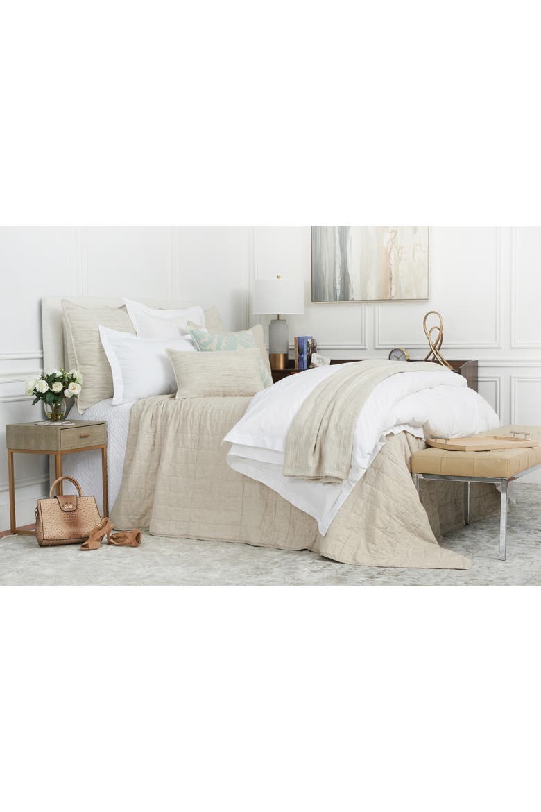 Whitaker 100% Cotton King Pillow Sham 20" x 36", Alternate, color, Off-White
