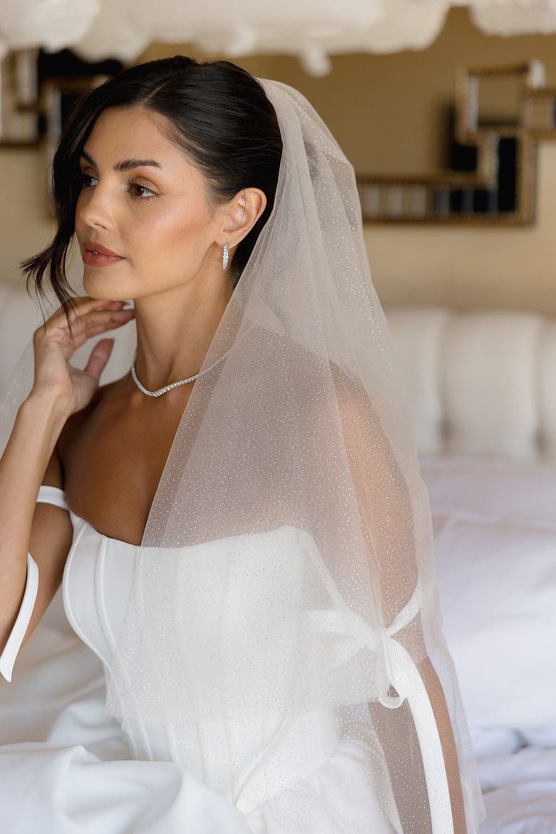 Last Disco Mini Veil, Alternate, color, Ivory
