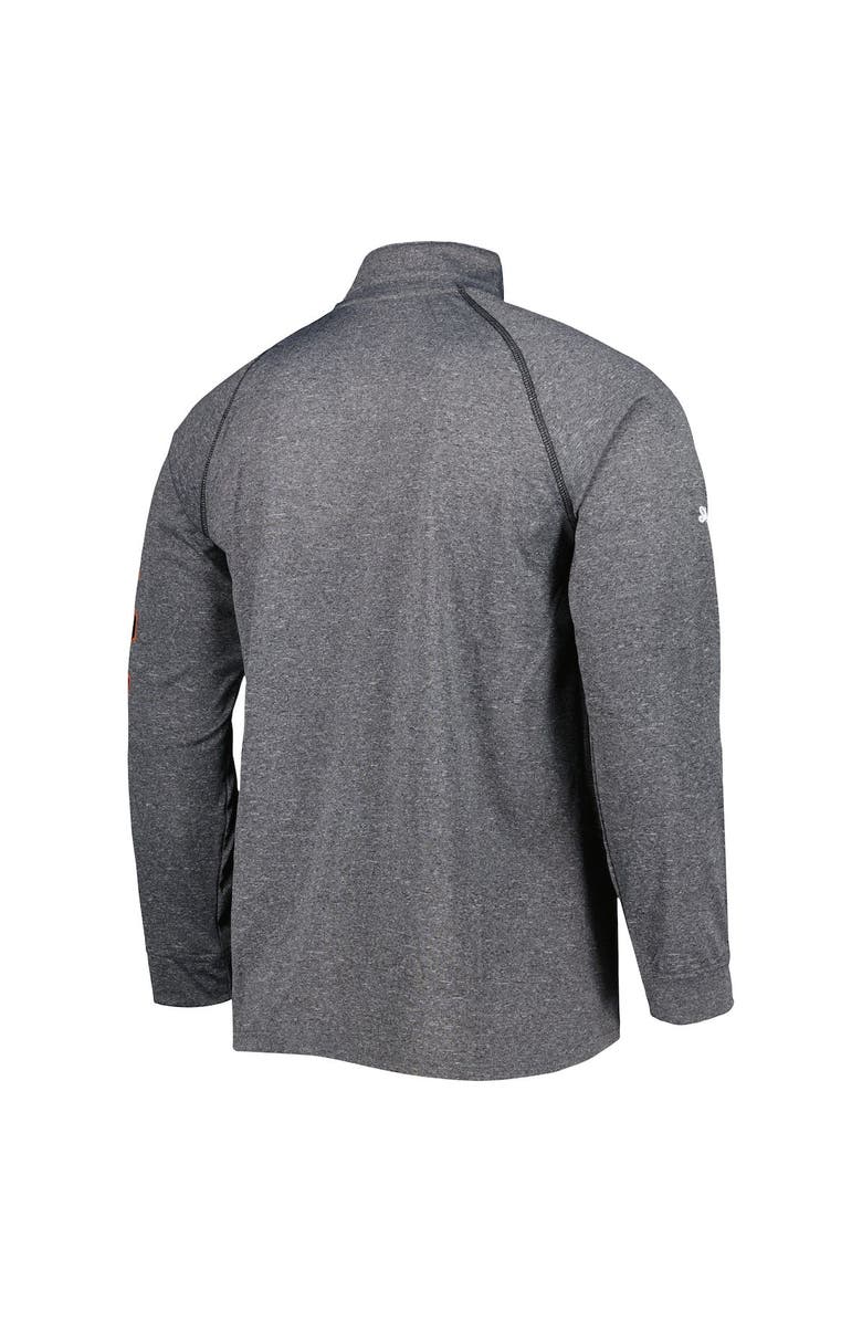 STITCHES Men's Stitches Heather Gray San Francisco Giants Wordmark Raglan Quarter-Zip Top, Alternate, color, 