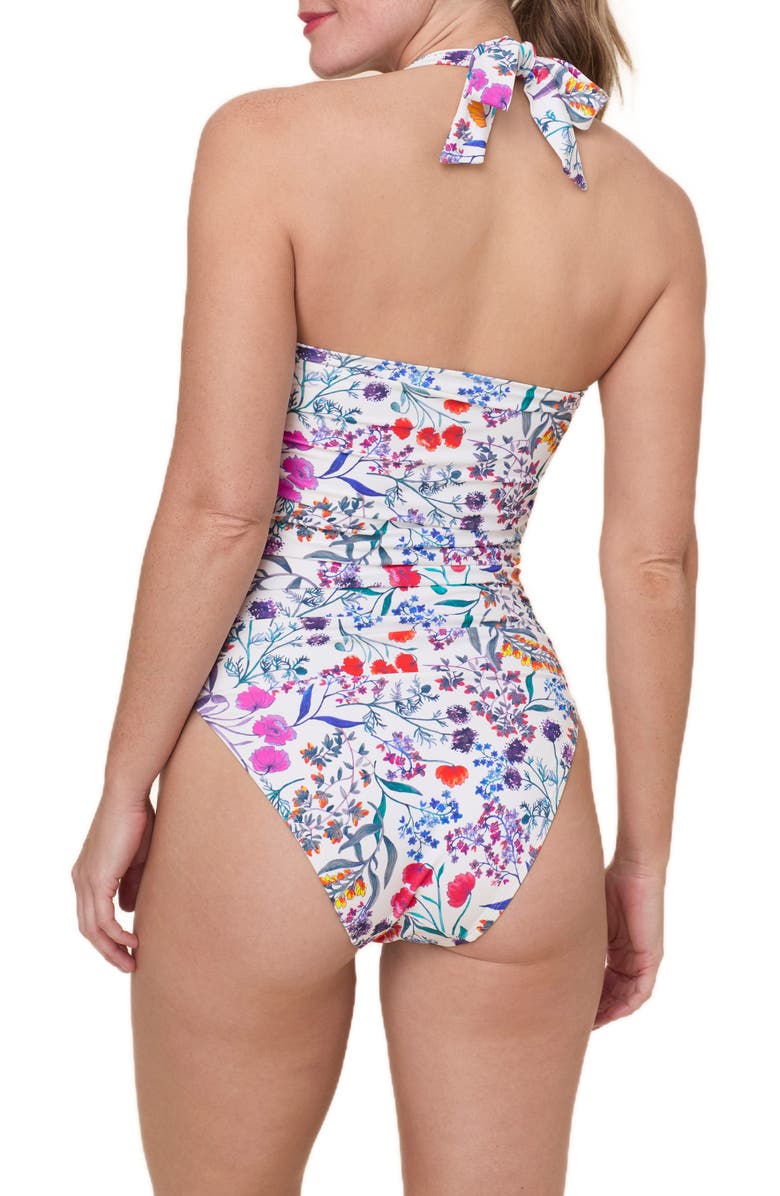 Andie The Aleta Ruched One-Piece Swimsuit, Alternate, color, Botanical Floral