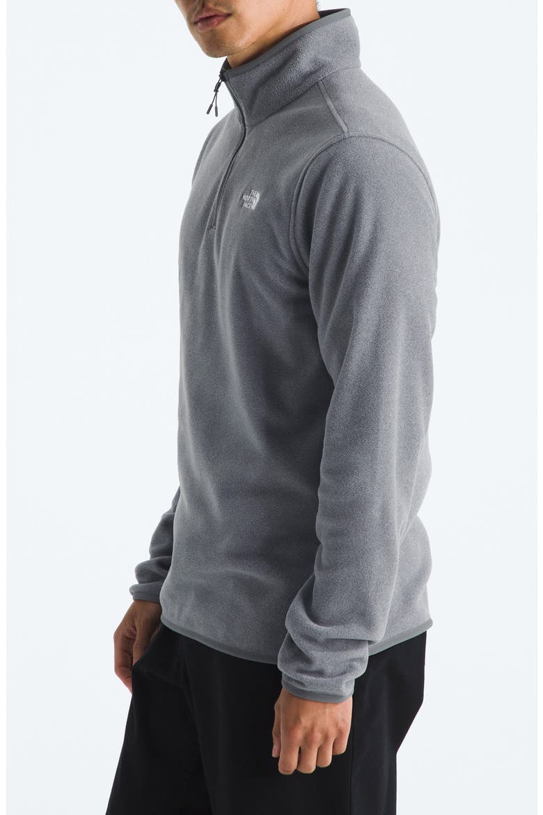 Glacier Fleece Quarter Zip Pullover, Alternate, color, TNF MID GREY HEATHER