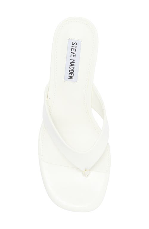 Steve Madden Kitana Block Heel Slide Sandal In White