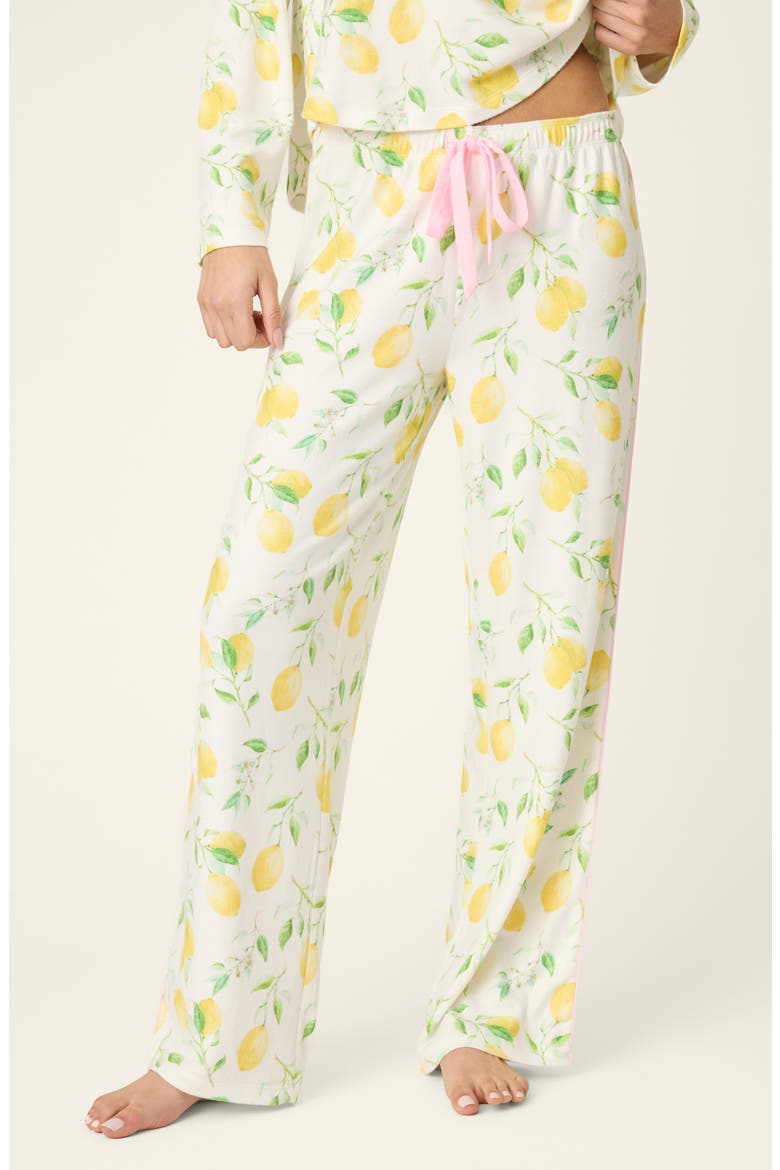 La Dolce Spritz Jersey Pajama Pants, Main, color, IVORY