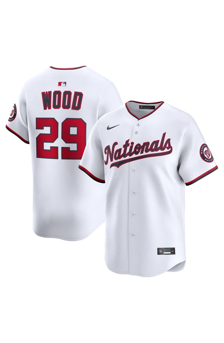Nike Men's Nike James Wood White Washington Nationals Home Limited Player Jersey, Main, color, White