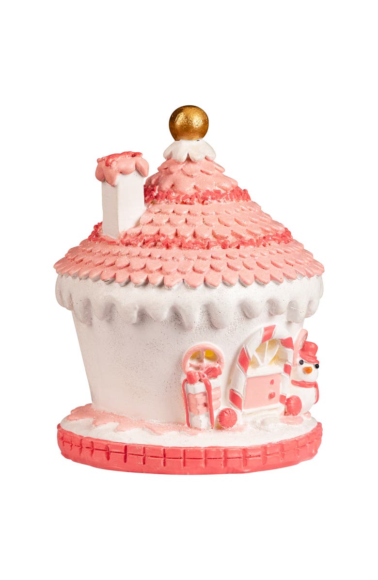 Northlight Lighted Glitter and Sprinkles Cupcake Cottage Christmas Decoration - 6", Alternate, color, 
