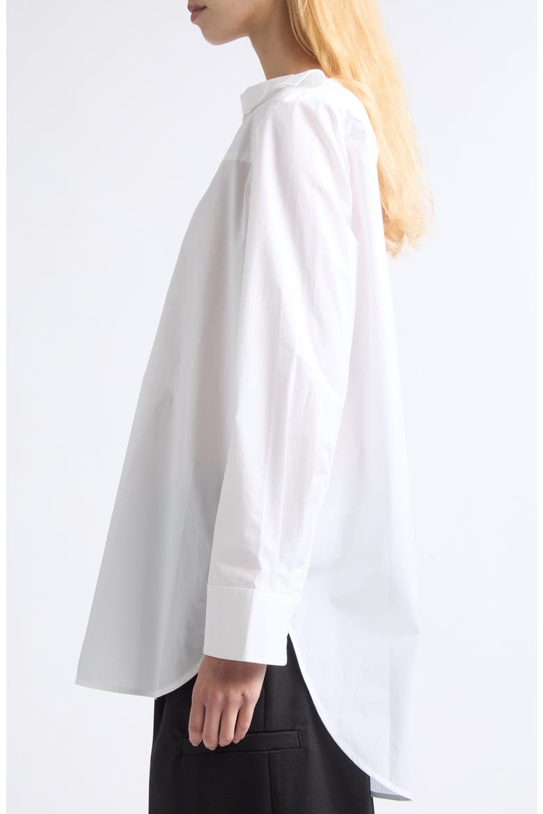 Pointy Collar Cotton Pullover Shirt, Alternate, color, WHITE