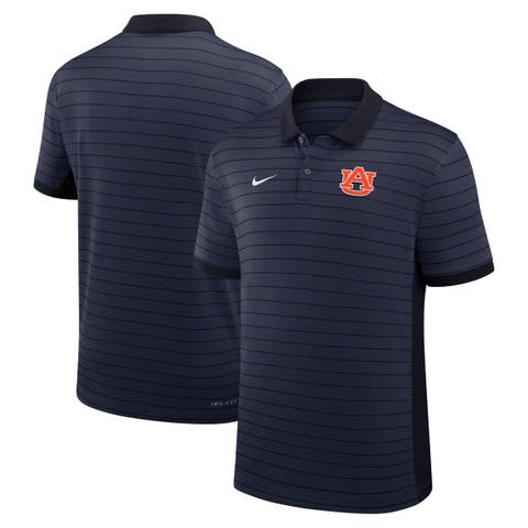 Men's Nike Navy Auburn Tigers 2025 Early Season Coaches Sideline Victory Stripe Dri-FIT Polo