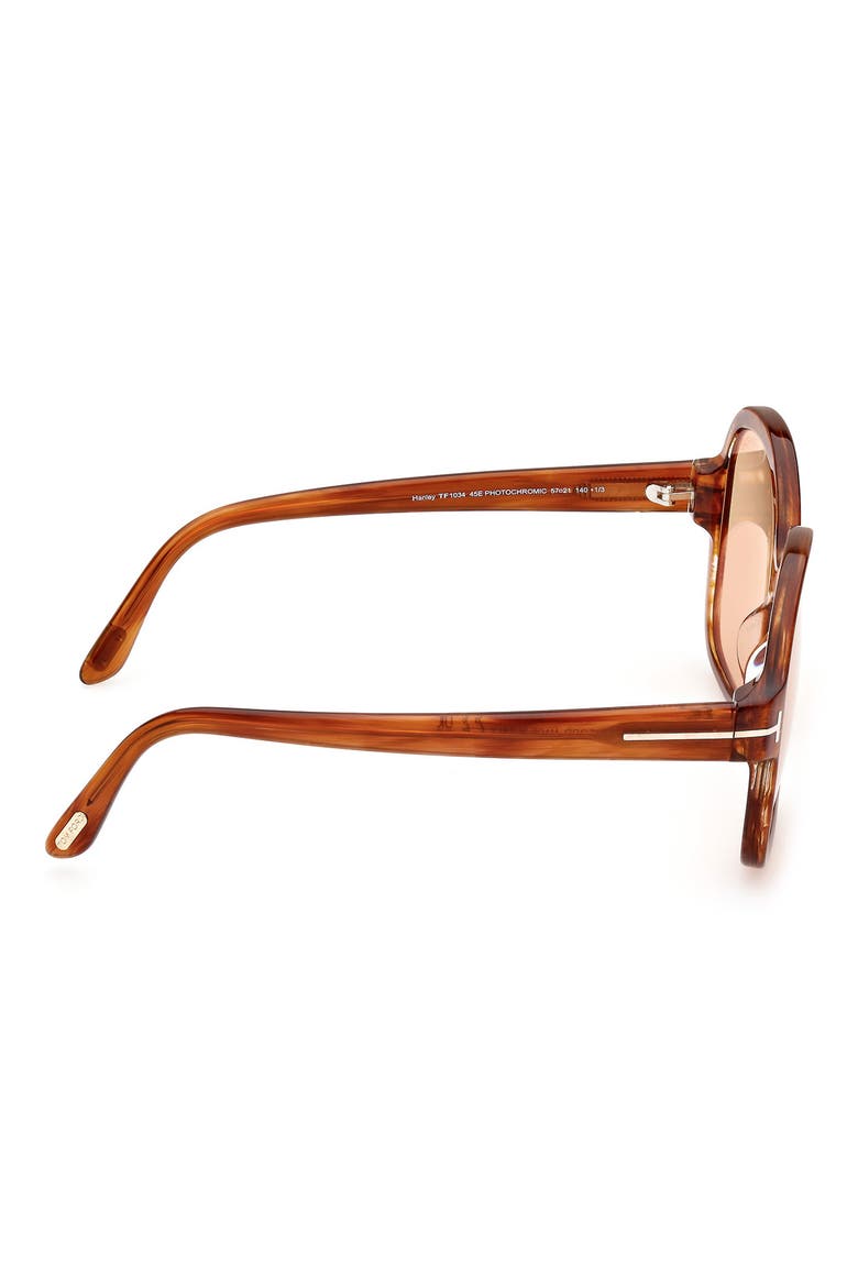 Hanley 57mm Photochromic Butterfly Sunglasses, Alternate, color, SHINY AMBER/ BROWN CHROMIC