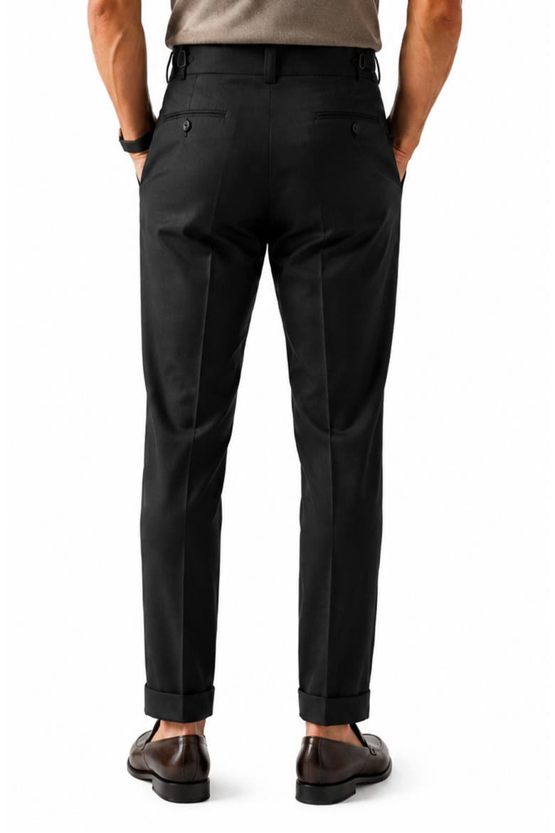 Marthyr Pleated Trousers, Alternate, color, BLACK