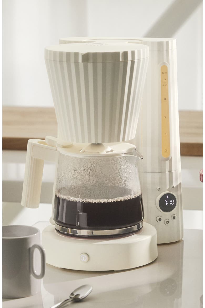 Plissé Drip Coffee Maker, Alternate, color, WHITE