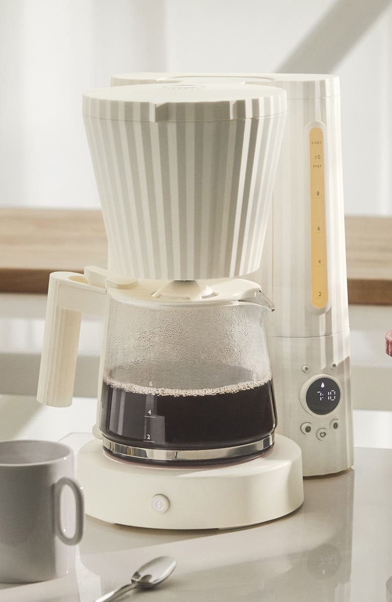 ALESSI Plissé Drip Coffee Maker, Alternate, color, White