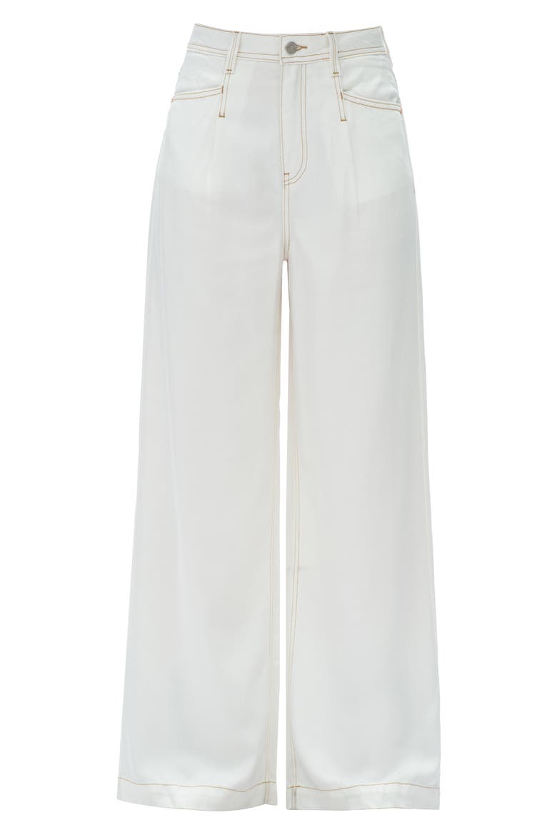 High Waist Wide Leg Jeans, Alternate, color, WHITE