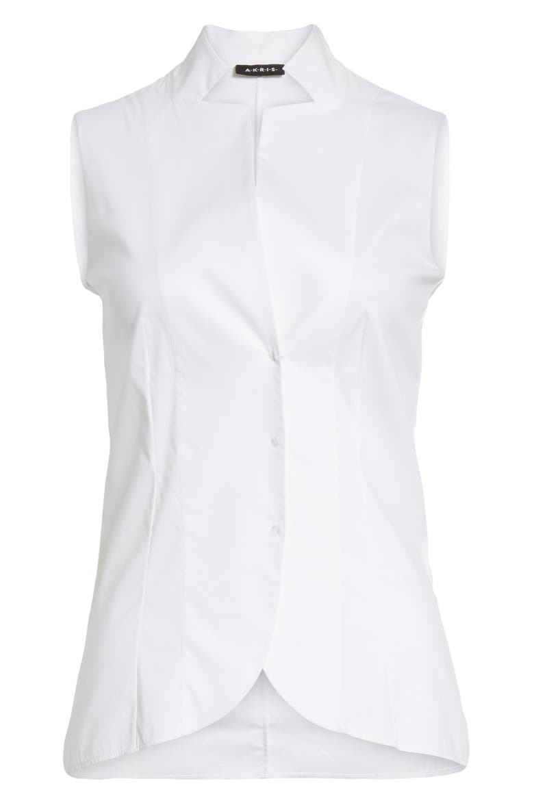 Notch Collar Blouse, Alternate, color, WHITE