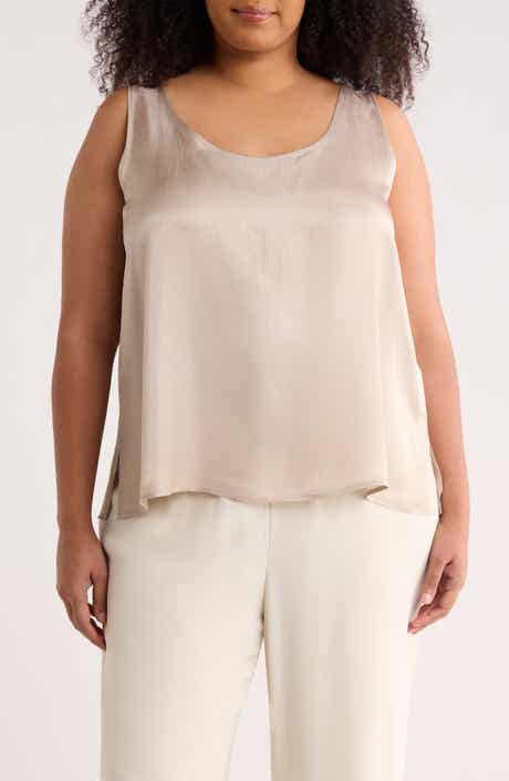 Scoop Neck Satin Tank