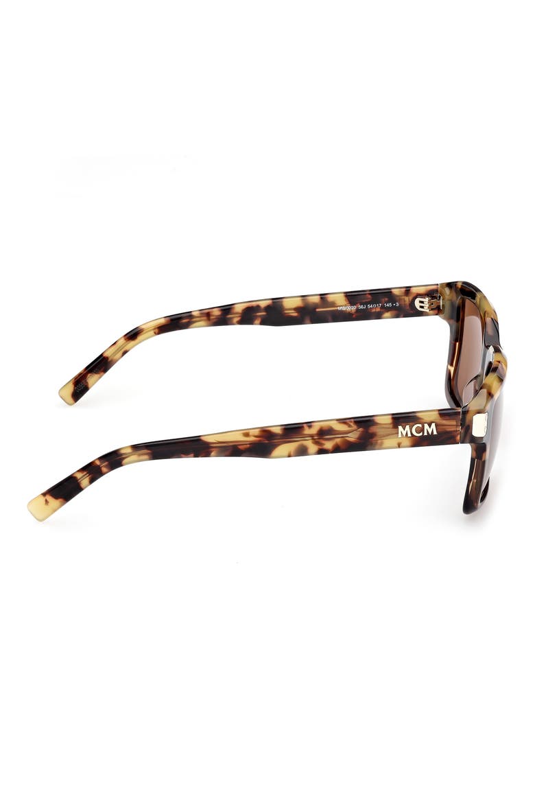 54mm Polarized Square Sunglasses, Alternate, color, HAVANA/ OTHER / ROVIEX