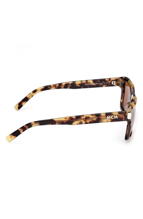Mcm 54mm Polarized Square Sunglasses In Havana/other/roviex