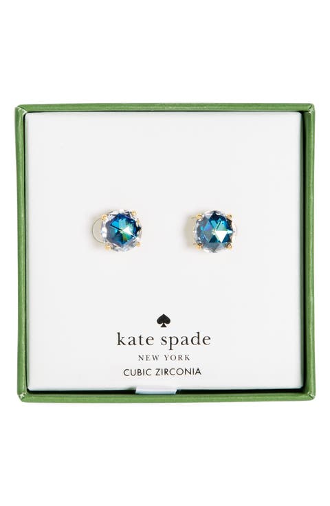 boxed round stud earrings