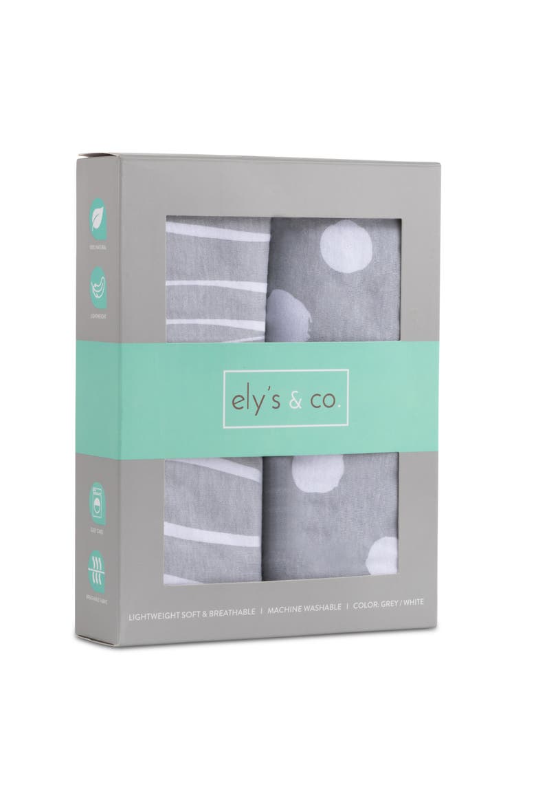 Baby Fitted Bassinet Sheet 2 Pack, Alternate, color, Grey & White Abstract