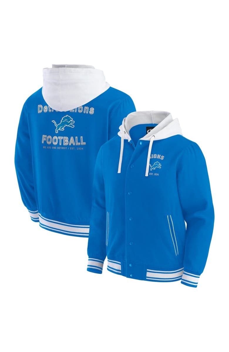 Darius Rucker Collection by Fanatics Men's Darius Rucker Collection by Fanatics Blue Detroit Lions Full-Snap Hoodie Jacket, Alternate, color, Blue