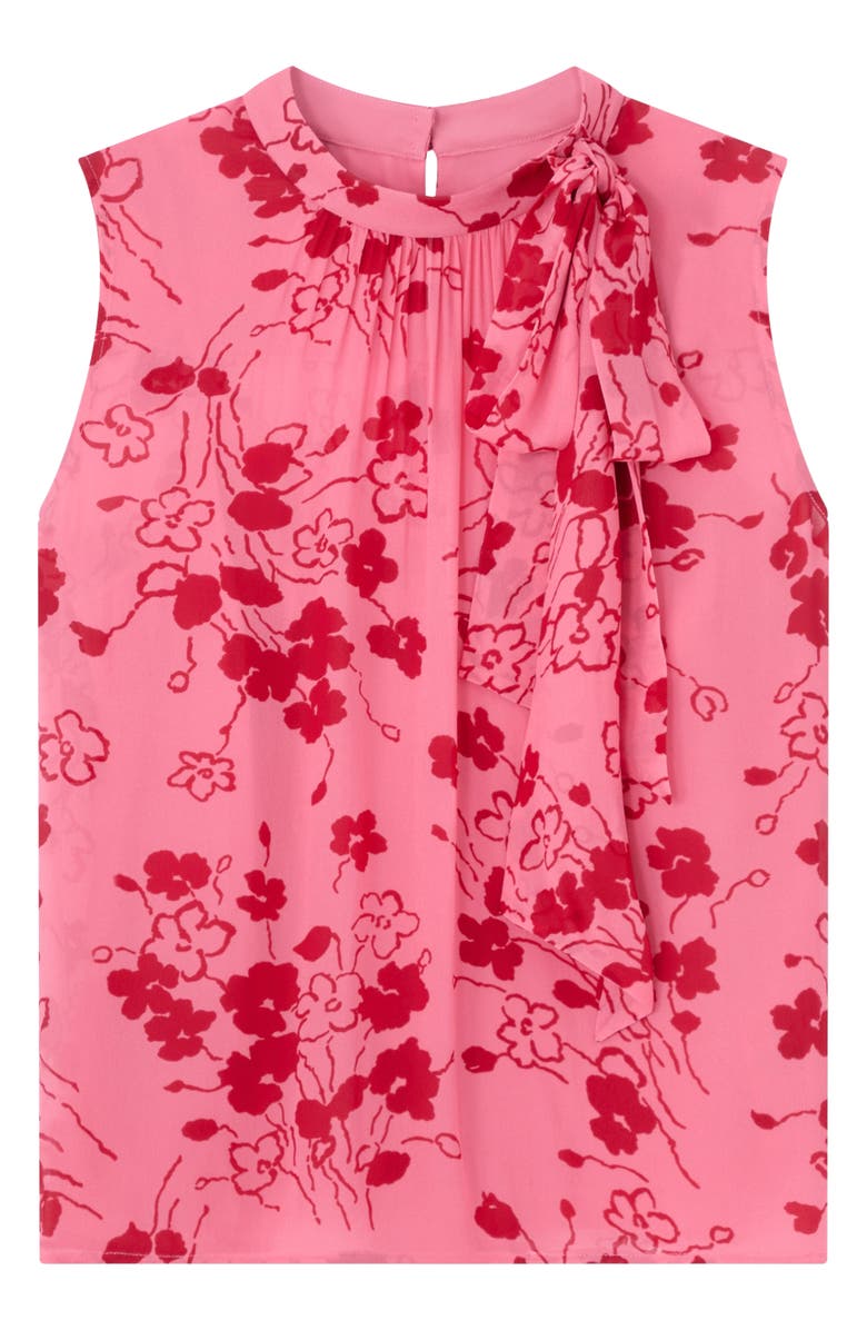 LK Bennett Rhoda Floral Georgette Top, Alternate, color, Pink