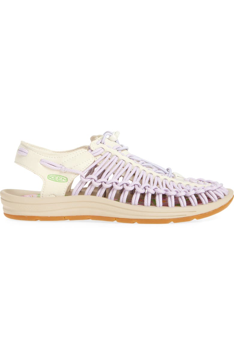 KEEN 'Uneek' Sandal, Alternate, color, Purple/ Mimosa 3