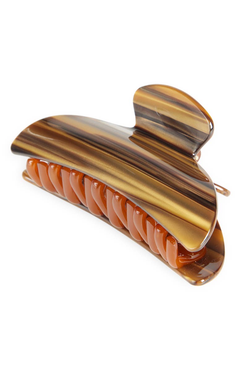 MACHETE Midi Heirloom Claw Clip, Main, color, Tigers Eye