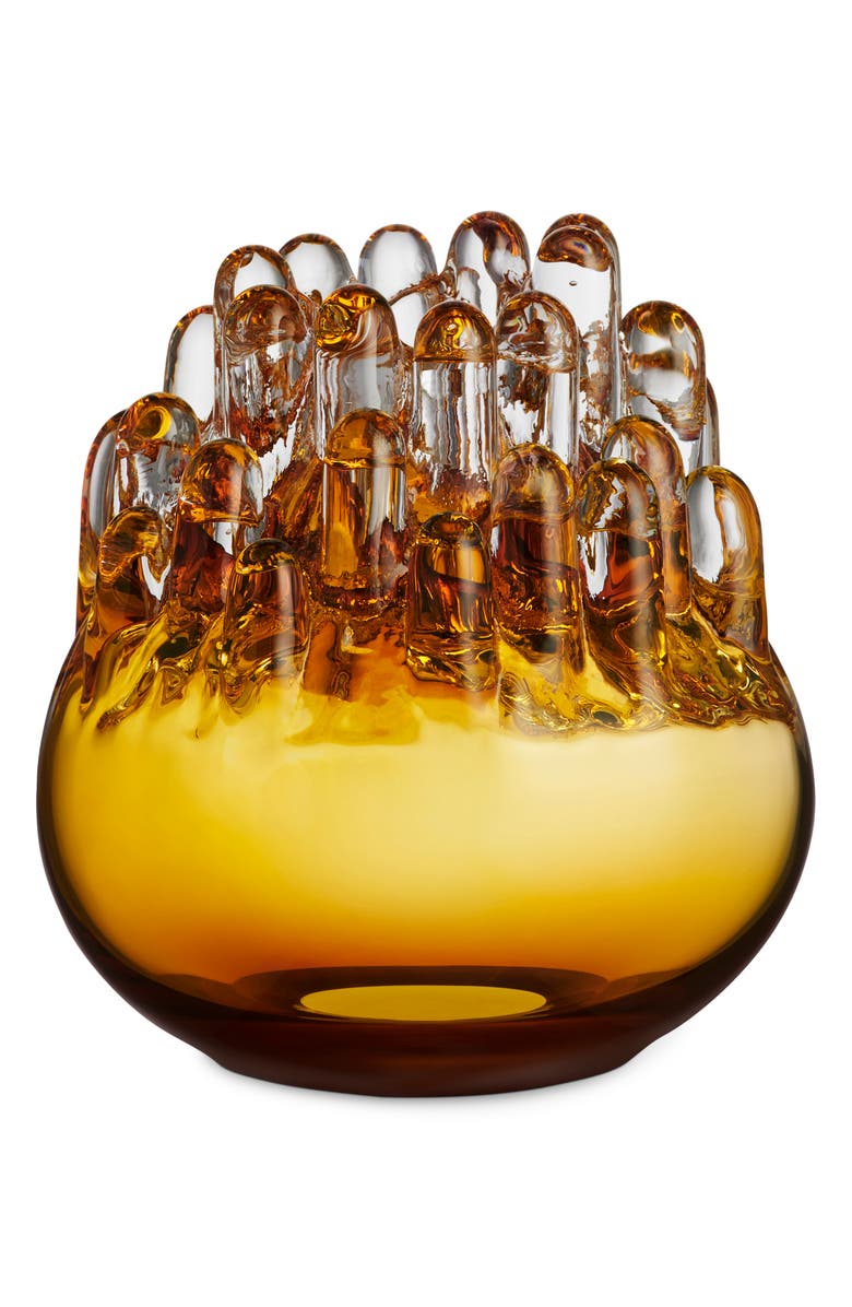 Kosta Boda Polar Medium Votive Holder, Main, color, Orange