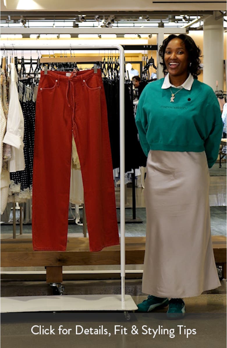 Featherweight Phoebe Drawstring Wide Leg Jeans, sales video thumbnail