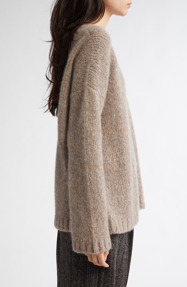 Johnstons of Elgin Slouch Brushed Cashmere & Silk Sweater, Alternate, color, 