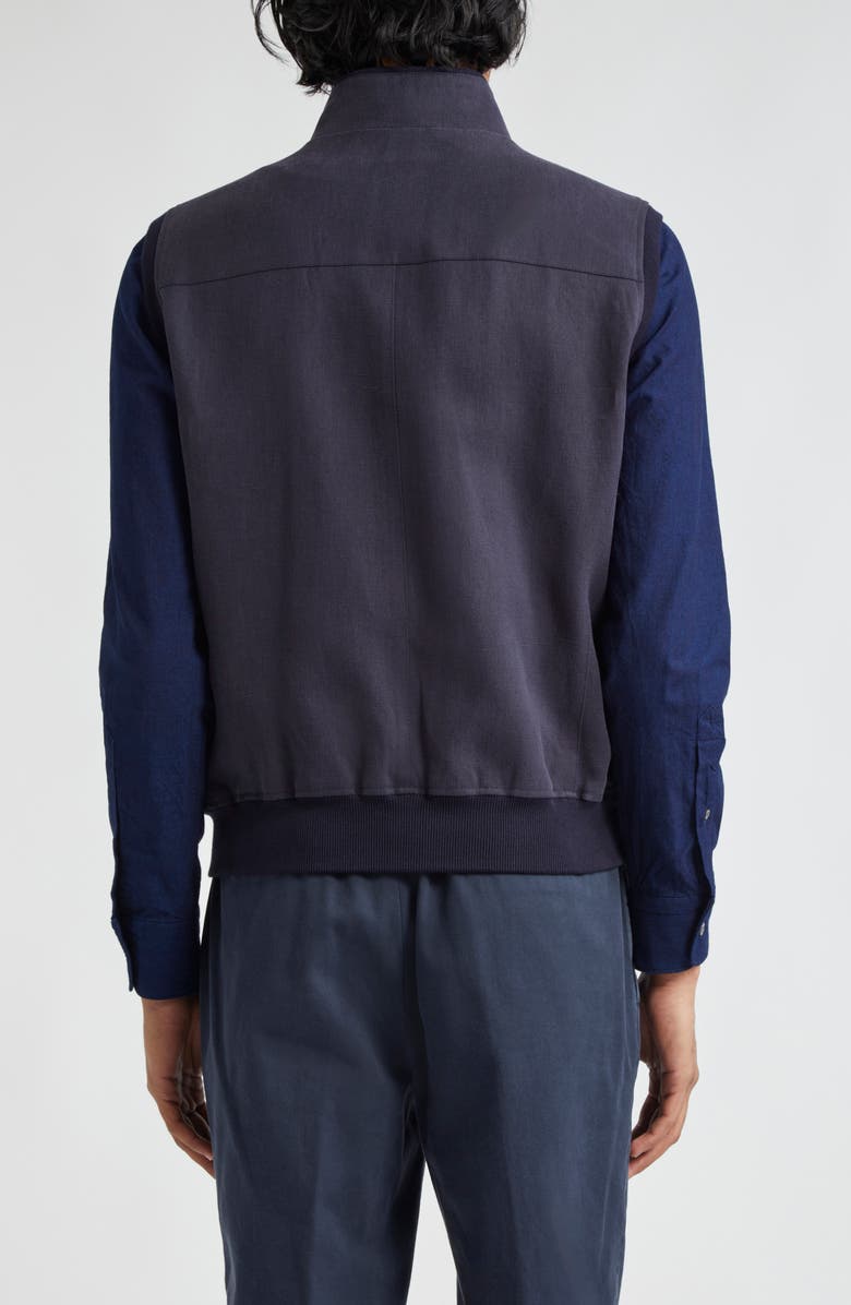 Thom Sweeney LINEN ZIP THROUGH VEST, Alternate, color, 