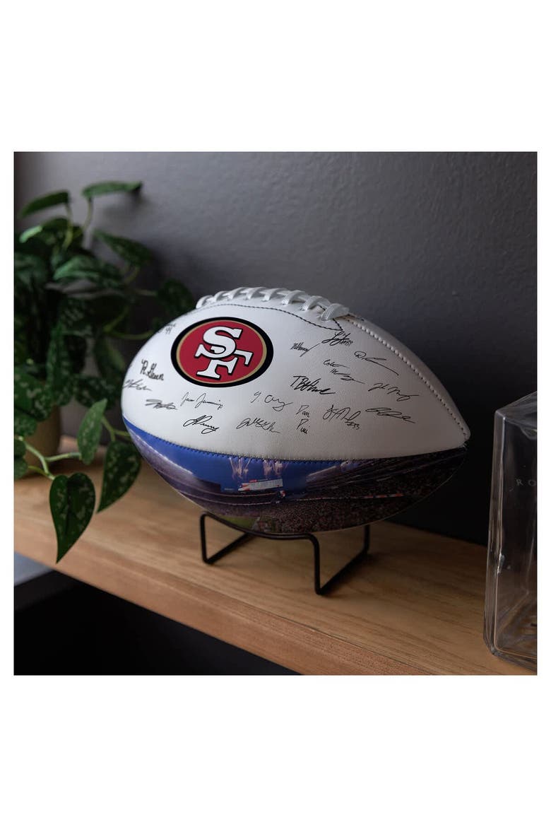 San Francisco 49ers 2025 Autograph Signature Football, Alternate, color, Cardinal