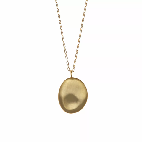 Worry Stone Pendant Necklace by Leesa Storfer
