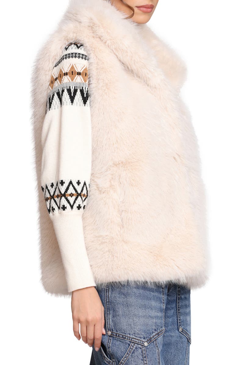 Avec Les Filles Oversize Faux Fur Vest, Alternate, color, French Grey