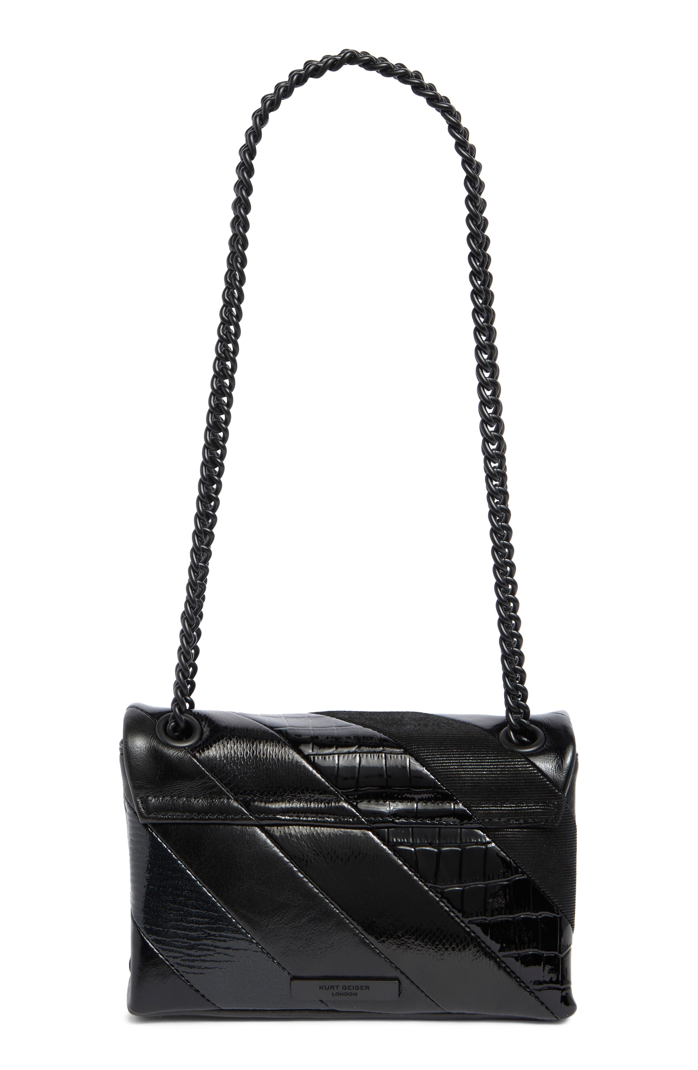 Kurt Geiger London Mini Kensington Drench Croc Embossed Leather Crossbody Bag, Alternate, color, 