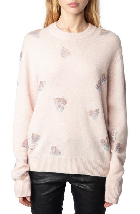 Zadig outlets & Voltaire linen blend henley sweater snake python print beige pink M