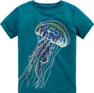 Mini Boden Kids' Glow in the Dark Cotton Graphic T-Shirt
