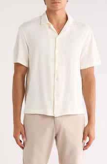 DENIM AND FLOWER Textured Camp Shirt