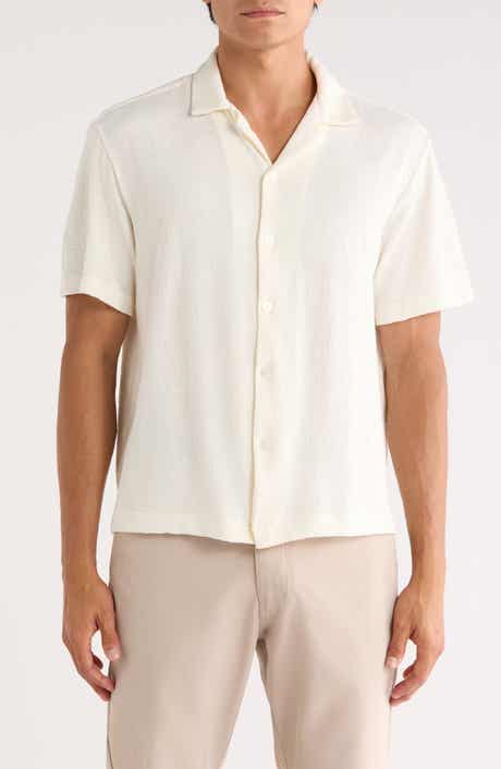 DENIM AND FLOWER Textured Camp Shirt
