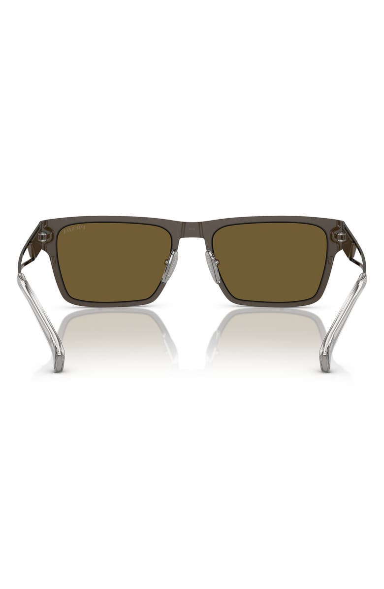 Prada 60mm Square Sunglasses, Alternate, color, Dark Brown