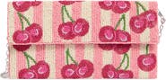 Collection XIIX Stripe Cherry Beaded Clutch