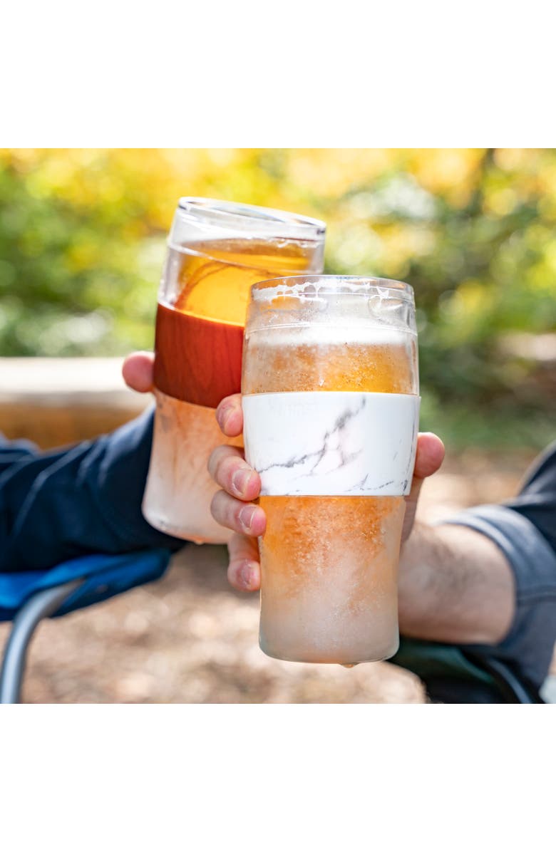 HOST Beer FREEZE Cooling Cup Set of 2, Alternate, color, Wood Pattern