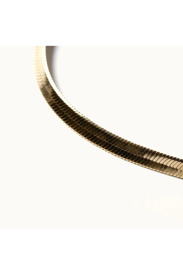 Gold Herringbone Chain Necklace, Alternate, color, Gold