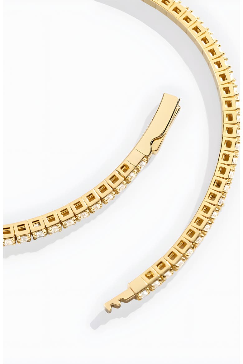 Flexible Diamond Tennis Bracelet, Alternate, color, 18k Gold Over Sterling Silver