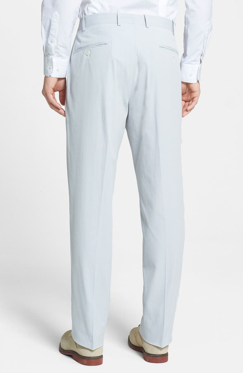 JB Britches 'Torino' Flat Front Cotton Blend Trousers, Alternate, color,
