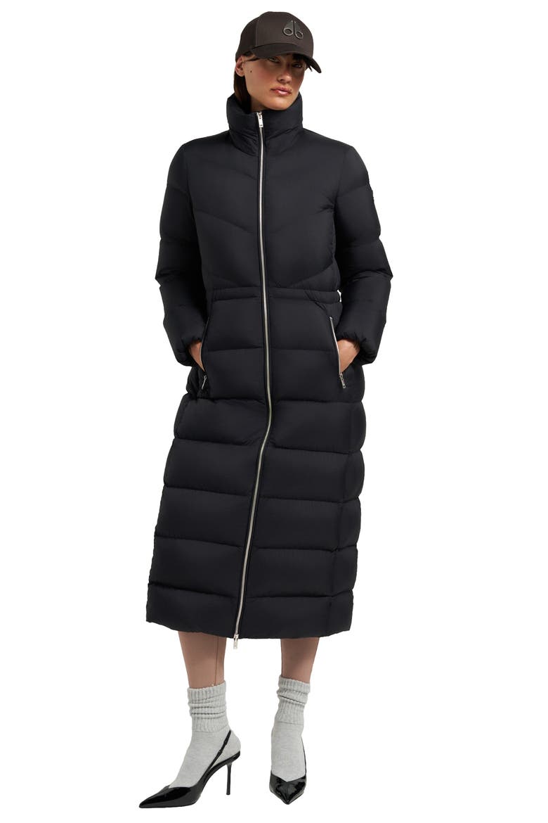 Belle Cote Long Water Repellent 800 Fill Power Down Parka, Alternate, color, BLACK