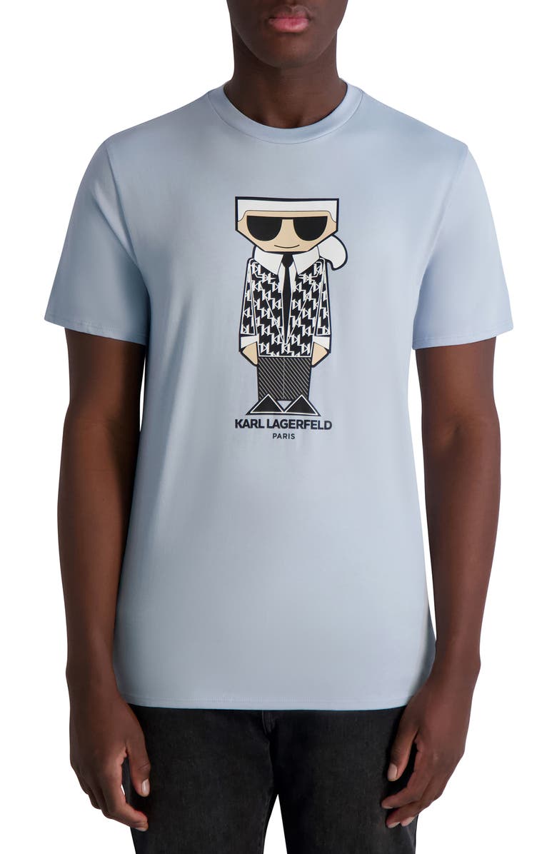 KARL LAGERFELD PARIS Flat Head Karl Logo Graphic T-Shirt, Main, color,