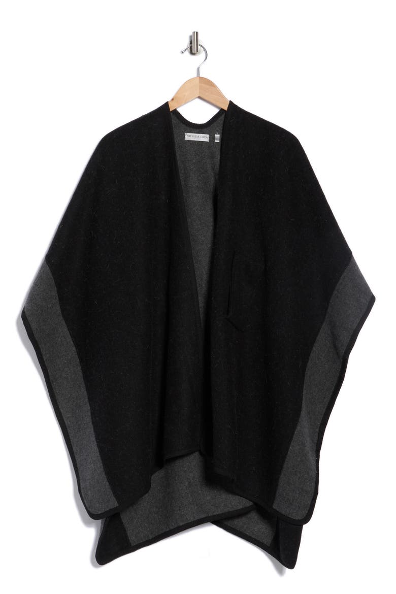 Colorblock Cardigan, Alternate, color, BLACK