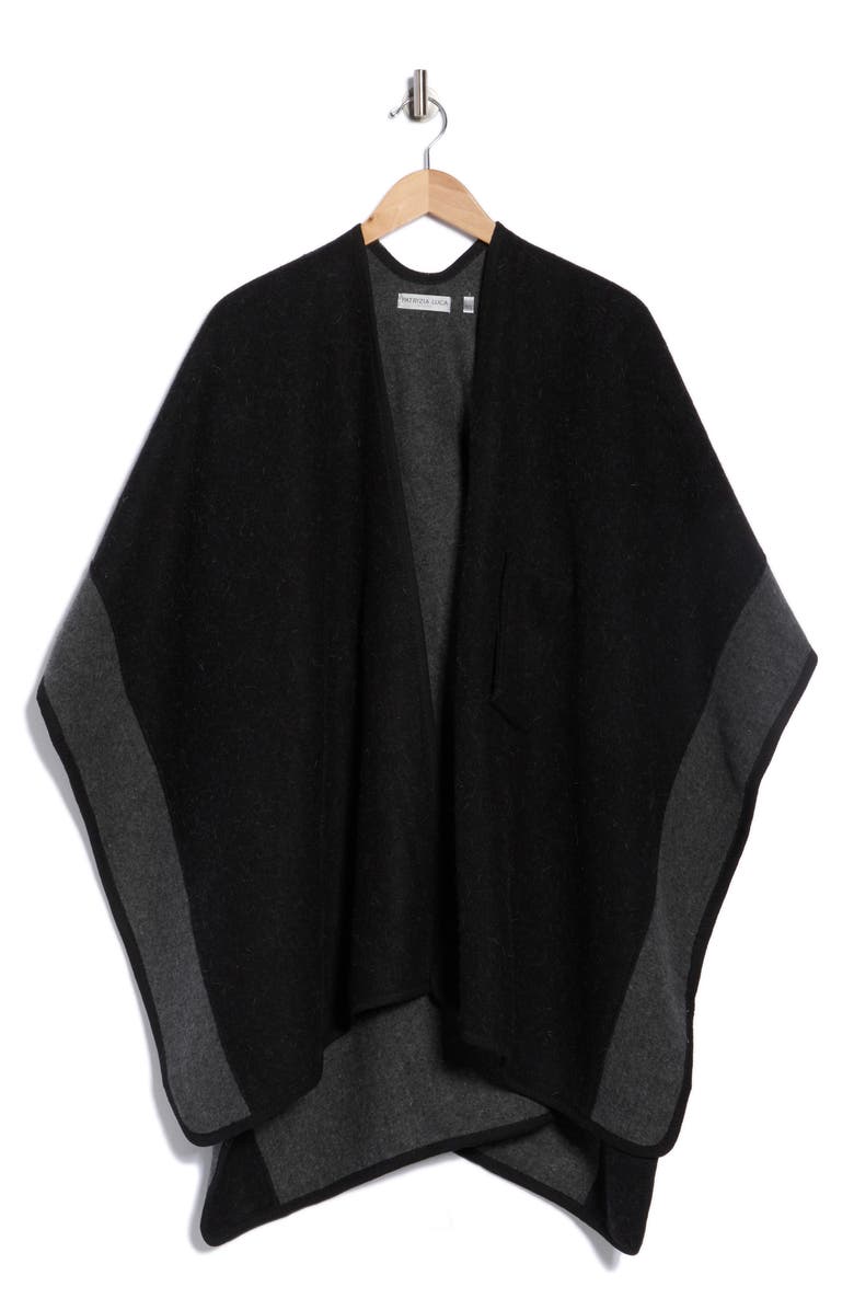 PATRIZIA LUCA Colorblock Cardigan, Alternate, color, Black